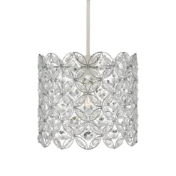 Arden Floral Chrome Easy Fit Pendant Shade 9 Arden Floral Chrome Easy Fit Pendant Shade -EGLO Shop 1000093327 alt05