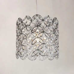 Arden Floral Chrome Easy Fit Pendant Shade 11 Arden Floral Chrome Easy Fit Pendant Shade -EGLO Shop 1000093327 alt08