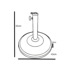 Black Concrete Parasol Base 5 Black Concrete Parasol Base -EGLO Shop 1000112756 alt09