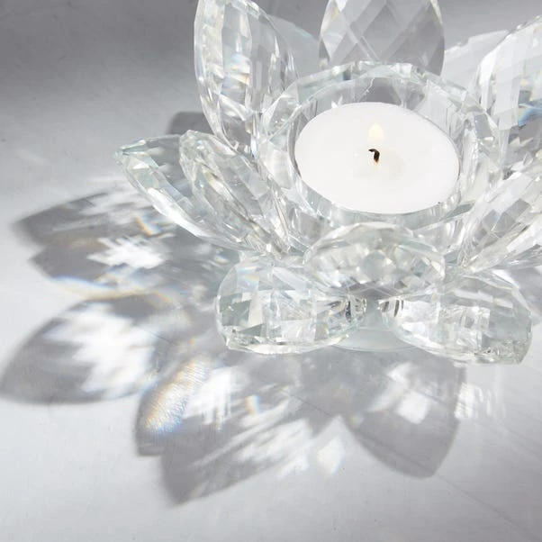 Dorma Glass Lotus Tealight Holder 2 Dorma Glass Lotus Tealight Holder - Image 2