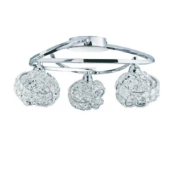 Cecilie 3 Light Crystal Semi Flush Ceiling Light -EGLO Shop 1000119787 alt05