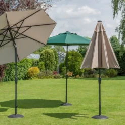 3m Elizabeth Crank And Tilt Taupe Parasol -EGLO Shop 1000148387 alt03