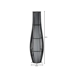 Alec Natural Cane Black Floor Lamp -EGLO Shop 1000149078 alt06