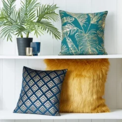 Velvet Geo Foil Cushion Cover -EGLO Shop 1000157688 alt05