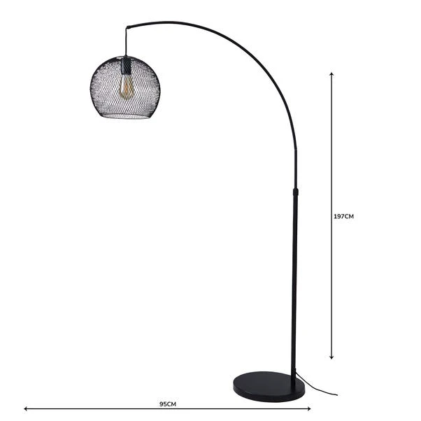 Harrison Arc Black Floor Lamp 5 Harrison Arc Black Floor Lamp - Image 5