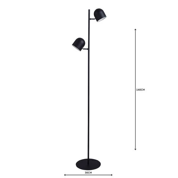 Harme 2 Light Black Touch Dimmable Floor Lamp 5 Harme 2 Light Black Touch Dimmable Floor Lamp - Image 5