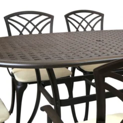 Oval 6 Seater Black And Bronze Dining Set -EGLO Shop 1000162668 alt04