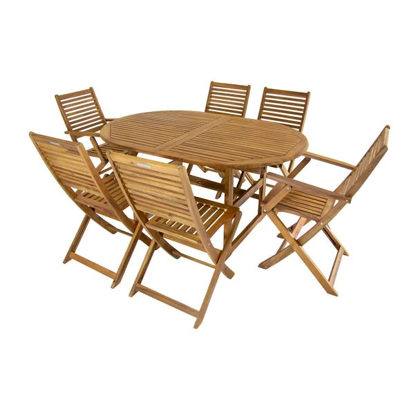 Acacia 6 Seater Extendable Dining Set 3 Acacia 6 Seater Extendable Dining Set - Image 3
