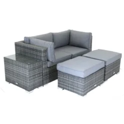 Multifunctional 2 Seater Grey Lounger Set -EGLO Shop 1000162687 alt04