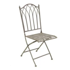 Foldable 2 Seater Wrought Iron Grey Bistro Set -EGLO Shop 1000162711 alt02