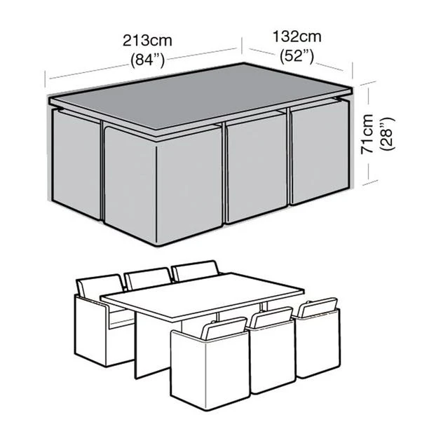 Garland 6 Seater Cube Furniture Set Cover 2 Garland 6 Seater Cube Furniture Set Cover - Image 2