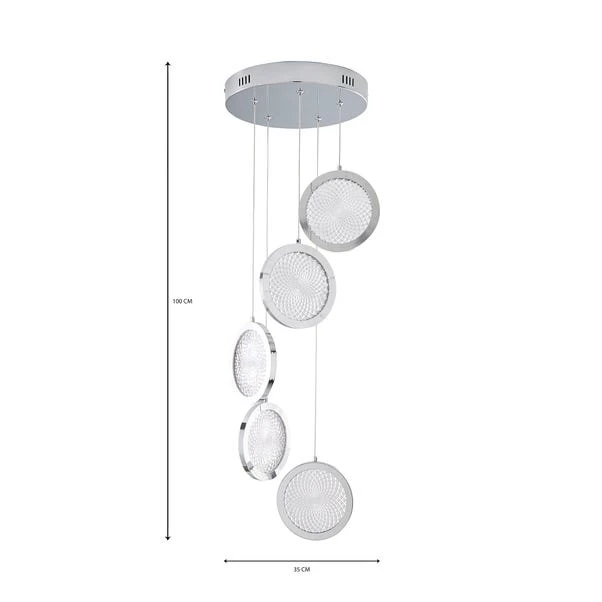 Cora Cluster Disc 5 Light Ceiling Light 6 Cora Cluster Disc 5 Light Ceiling Light - Image 6