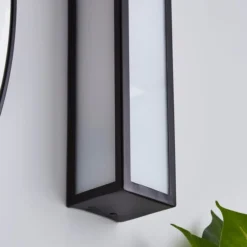 Fletcher Boxed Bathroom Wall Light Black 8 Fletcher Boxed Bathroom Wall Light Black -EGLO Shop 1000182535 alt02