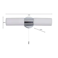 Porto Bathroom 2 Light Wall Light Chrome -EGLO Shop 1000182581 alt07