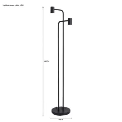 Bradford Matt Black Floor Lamp -EGLO Shop 1000182958 alt07