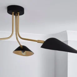 Savona 3 Light Semi Flush Ceiling Light -EGLO Shop 1000183099 alt02