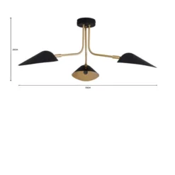 Savona 3 Light Semi Flush Ceiling Light -EGLO Shop 1000183099 alt07