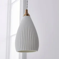 Dorma Purity Ribbed Porcelain Wall Light -EGLO Shop 1000183102 alt02