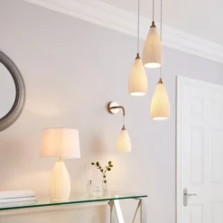 Dorma Purity Ribbed Porcelain Wall Light -EGLO Shop 1000183102 alt08