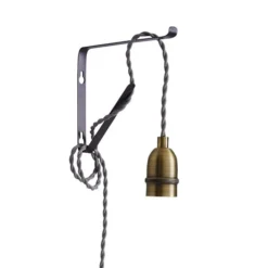 Marsden Pewter Industrial Plug In Wall Light -EGLO Shop 1000183106 alt05