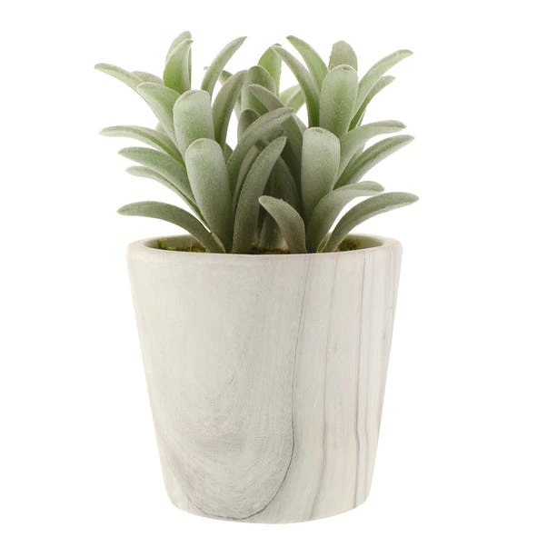Artificial Succulent In White Marble Plant Pot 4 Artificial Succulent In White Marble Plant Pot - Image 4