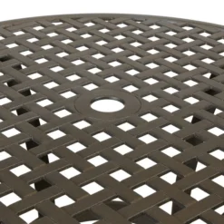 Cast Aluminium 4 Seater Round Bronze Dining Set -EGLO Shop 1000184328 alt02