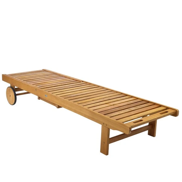 Acacia Wooden Lounger 2 Acacia Wooden Lounger - Image 2