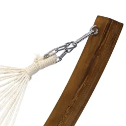 Wooden Hammock With Arc Stand Cream Canvas -EGLO Shop 1000185574 alt02