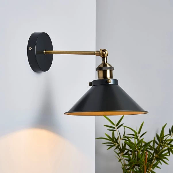 Logan Industrial Grey Wall Light 1 Logan Industrial Grey Wall Light