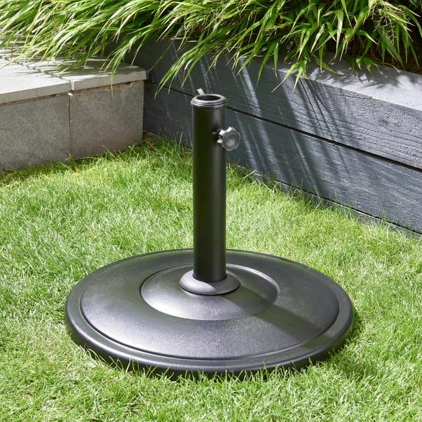 Black Concrete Parasol Base 1 Black Concrete Parasol Base