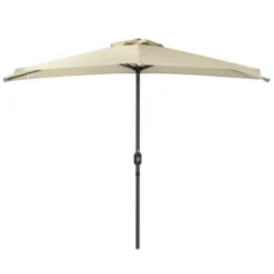 Charles Bentley 2.7m Half Balcony Parasol With Crank