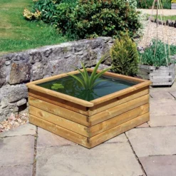 Medium Aquatic Wooden Planter