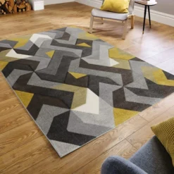 Hand Carved Aurora Geometric Rug -EGLO Shop 30639823