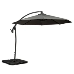 3m Royal Craft Deluxe Pedal Operated Rotational Cantilever Parasol With Cross Stand