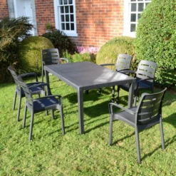 Trabella Salerno 6 Seater Dining Set With Siena Chairs