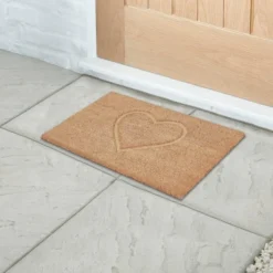 Heart Pressed Coir Doormat