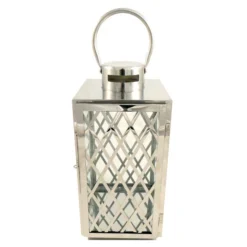 Silver Lattice Metal Lantern