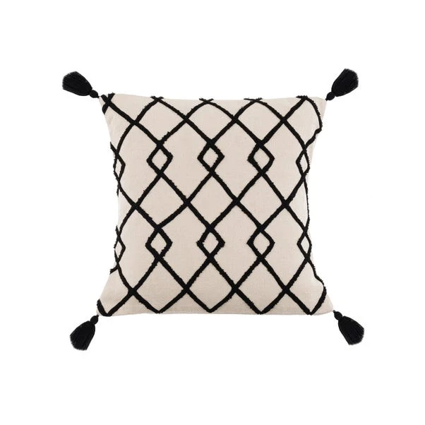 Global Trellis Tassel Cushion Cover 2 Global Trellis Tassel Cushion Cover - Image 2