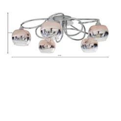 Seychelles 5 Light Flush Ceiling Light -EGLO Shop 30690630 alt07