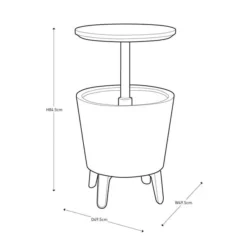 Keter Cool Bar Ice Bucket Table With Lights -EGLO Shop 30695572 alt08