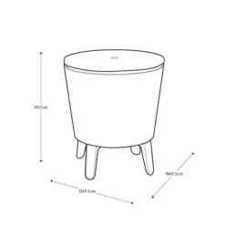 Keter Cool Bar Ice Bucket Table With Lights -EGLO Shop 30695572 alt09