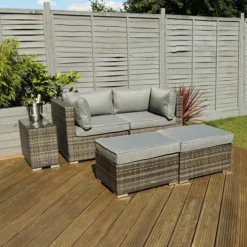 Multifunctional 2 Seater Grey Lounger Set