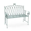 Wrought Iron 2 Seater Sage Green Bench