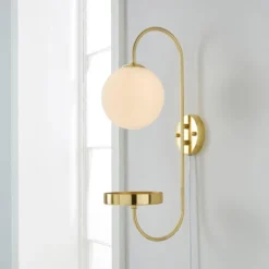 Gigi Plug In Wall Light With Shelf