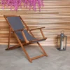 Eucalyptus Grey Wooden Deck Chair