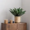 Artificial Agave In Bamboo Plant Pot