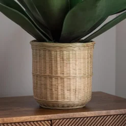 Artificial Agave In Bamboo Plant Pot -EGLO Shop 30726492 alt02