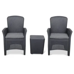 Faro 2 Seater Black Bistro Set -EGLO Shop 30726506 alt02