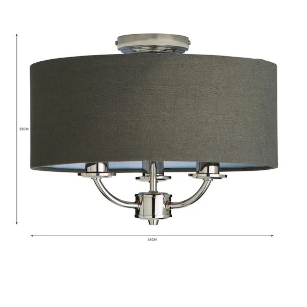 Preston 3 Light Flush Ceiling Light 20 Preston 3 Light Flush Ceiling Light - Image 20