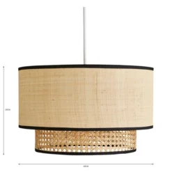 Malika Cane 2 Tier Easy Fit Pendant Shade -EGLO Shop 30730579 alt07